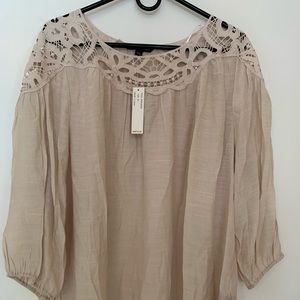 NWT Zac and Rachel Plus2X Beige Top